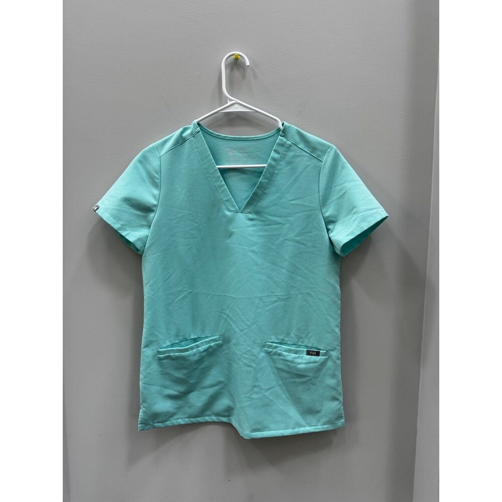Figs Teal Scrub Top XS